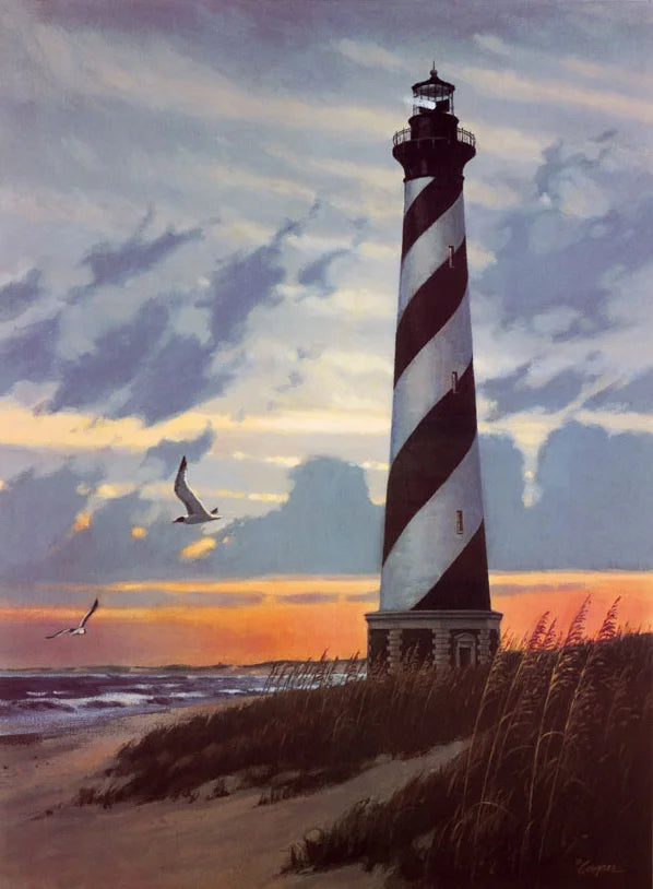 "Cape Hatteras Lighthouse" Sunset 550 Piece Jigsaw Puzzle by Heritage 10501