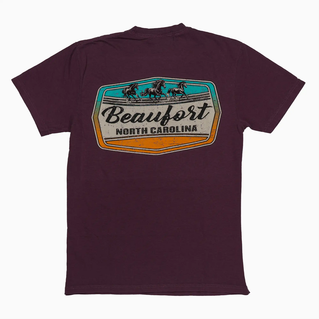 Beaufort, NC Wild Horses Adult T-Shirt