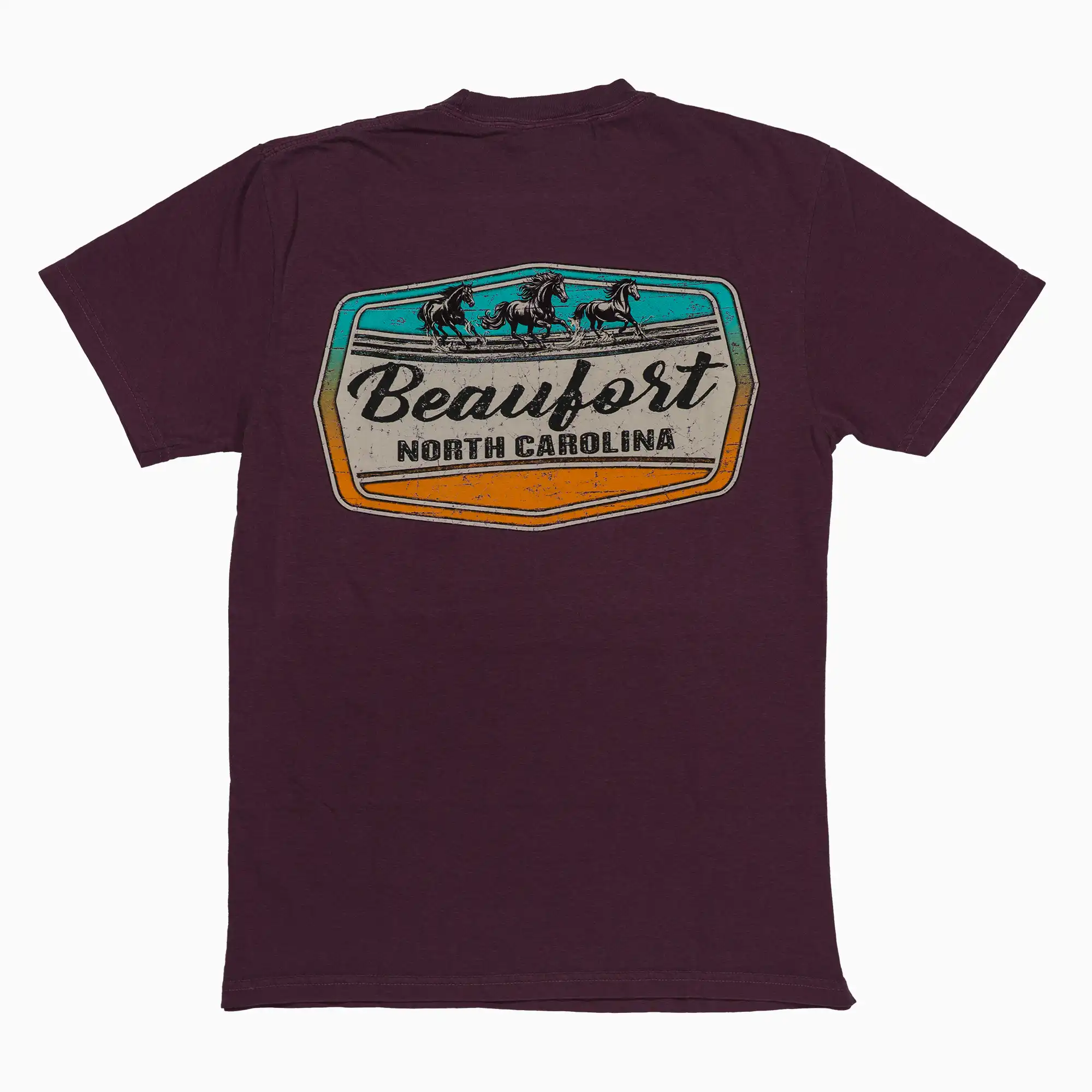 Beaufort, NC Wild Horses Adult T-Shirt