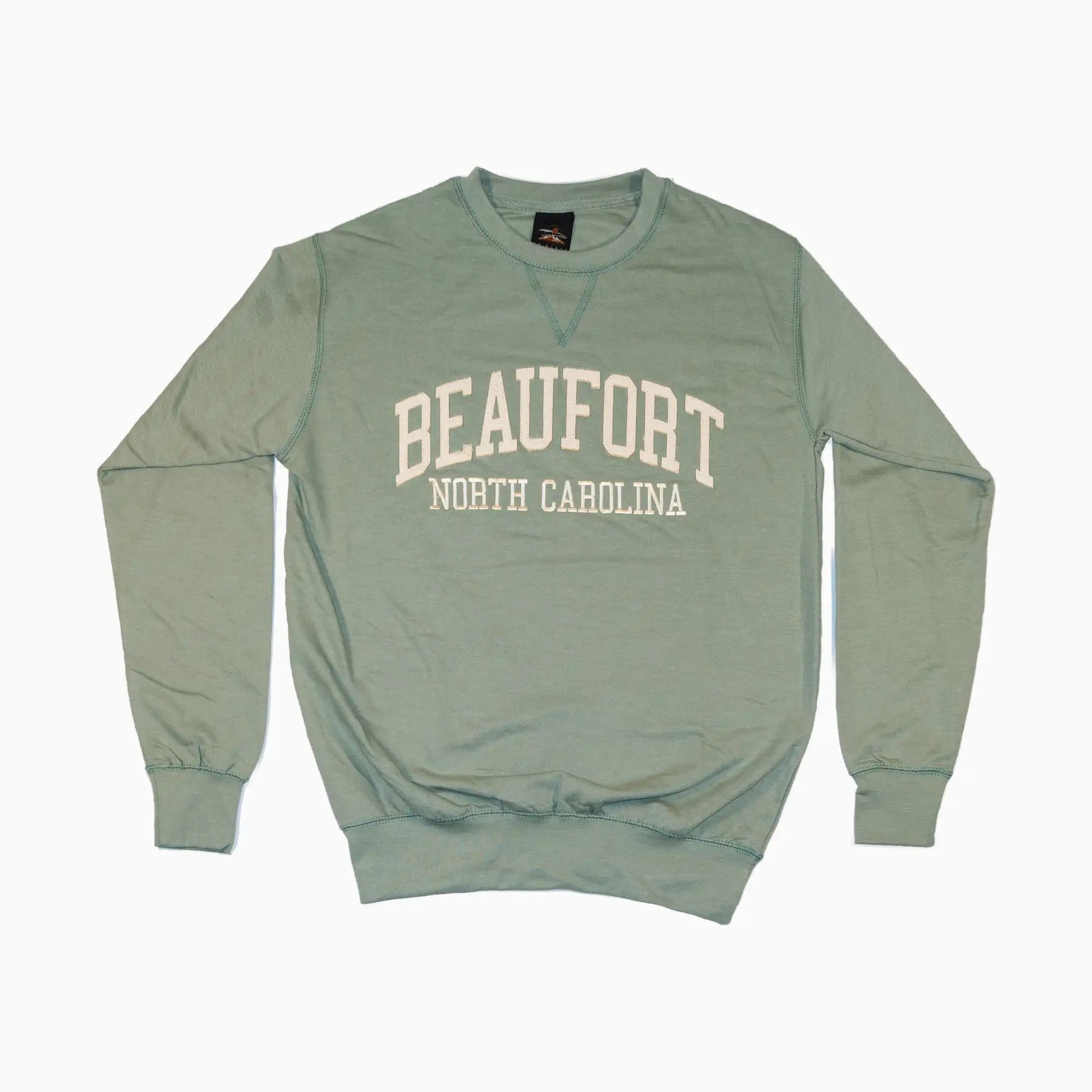 Beaufort NC Stitched & Embroidered Lightweight Crew Sweatshirt
