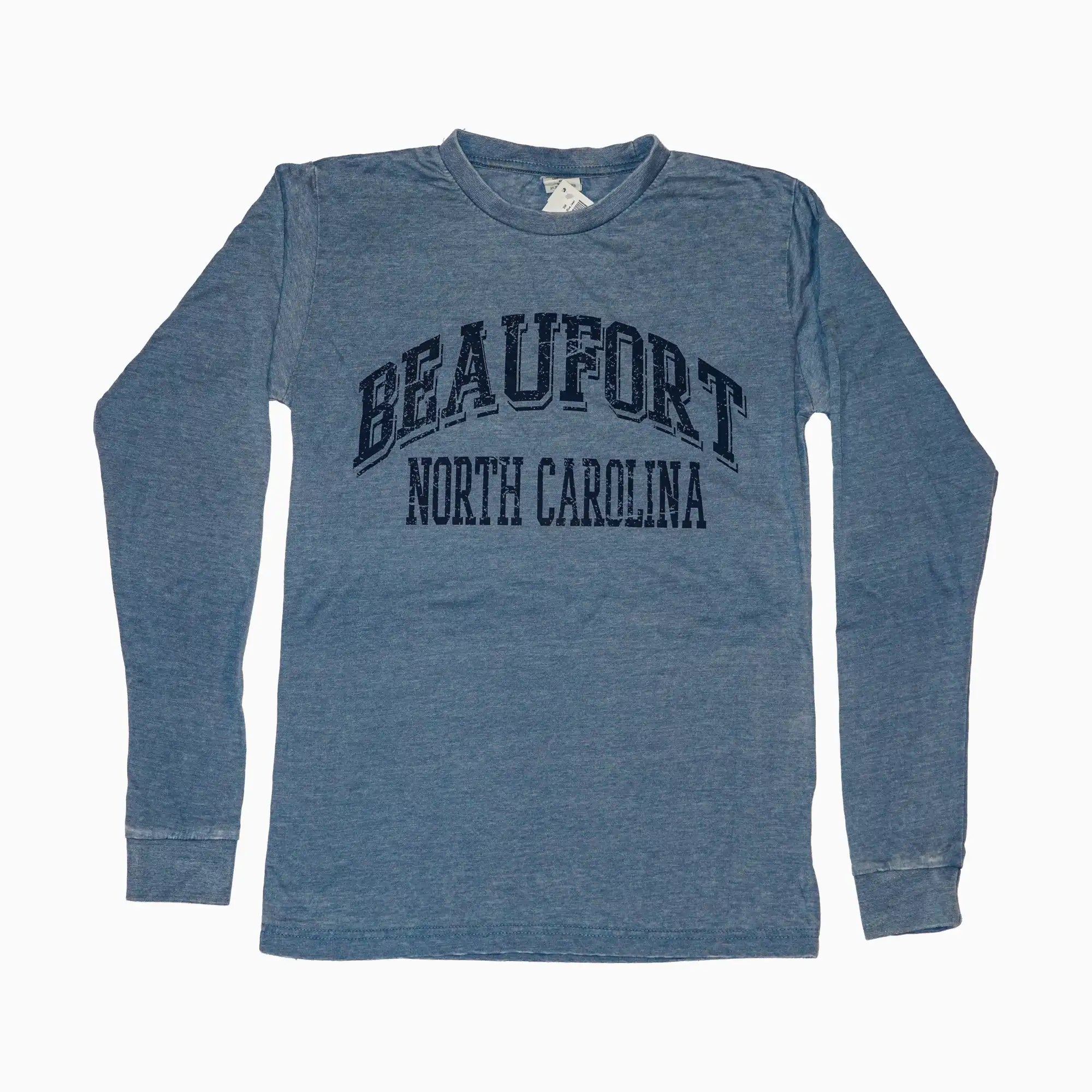 Burnout Long Sleeve Beaufort North Carolina T-Shirt
