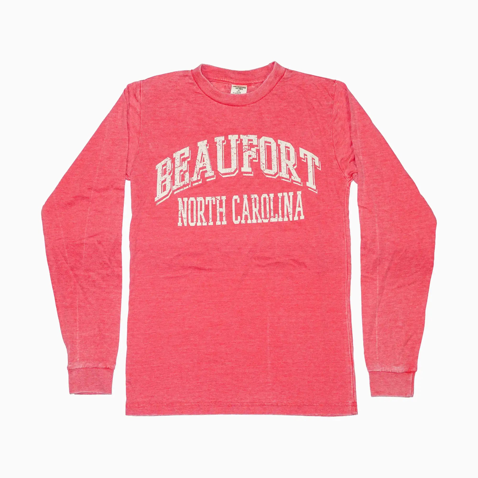 Burnout Long Sleeve Beaufort North Carolina T-Shirt