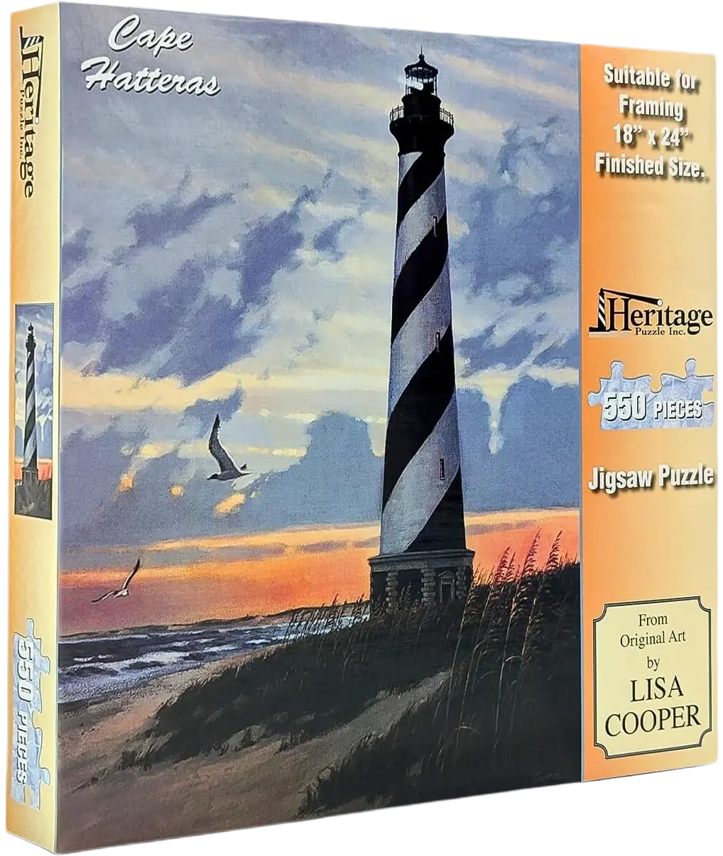 "Cape Hatteras Lighthouse" Sunset 550 Piece Jigsaw Puzzle by Heritage 10501