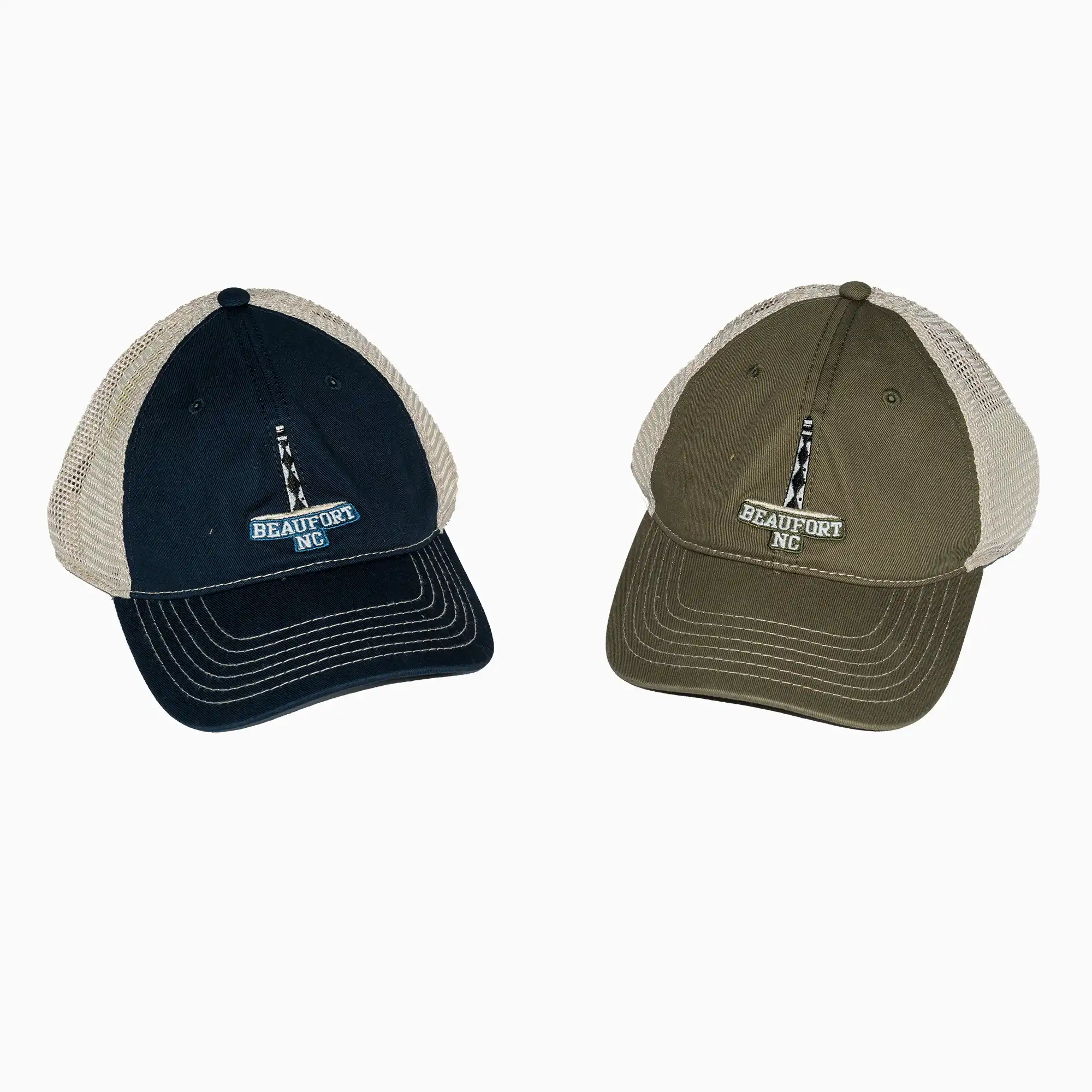 Beaufort, NC Cape Lookout Lighthouse Adult Trucker Hat