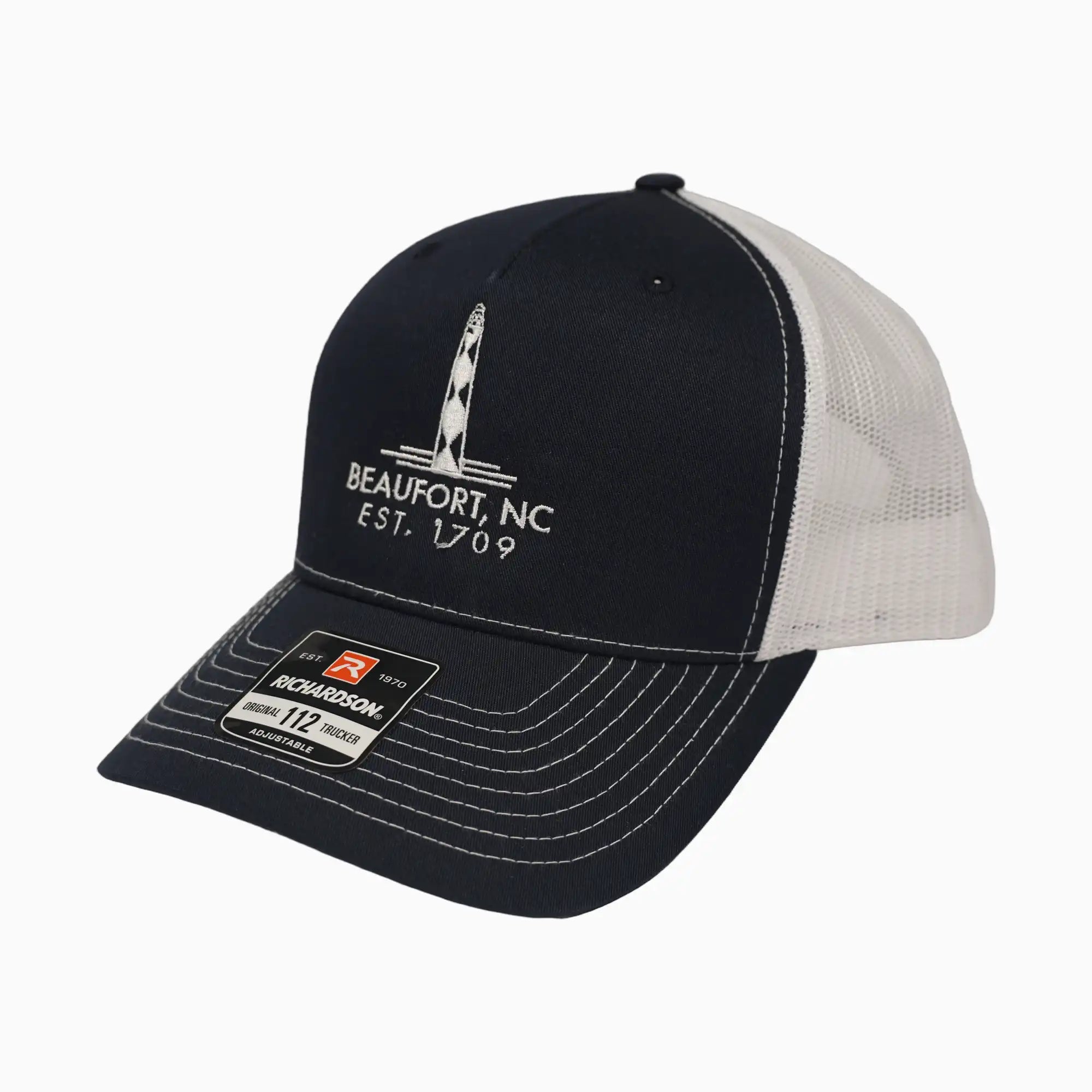 Cape Lookout Lighthouse Beaufort, NC 1709 Adult Trucker Hat