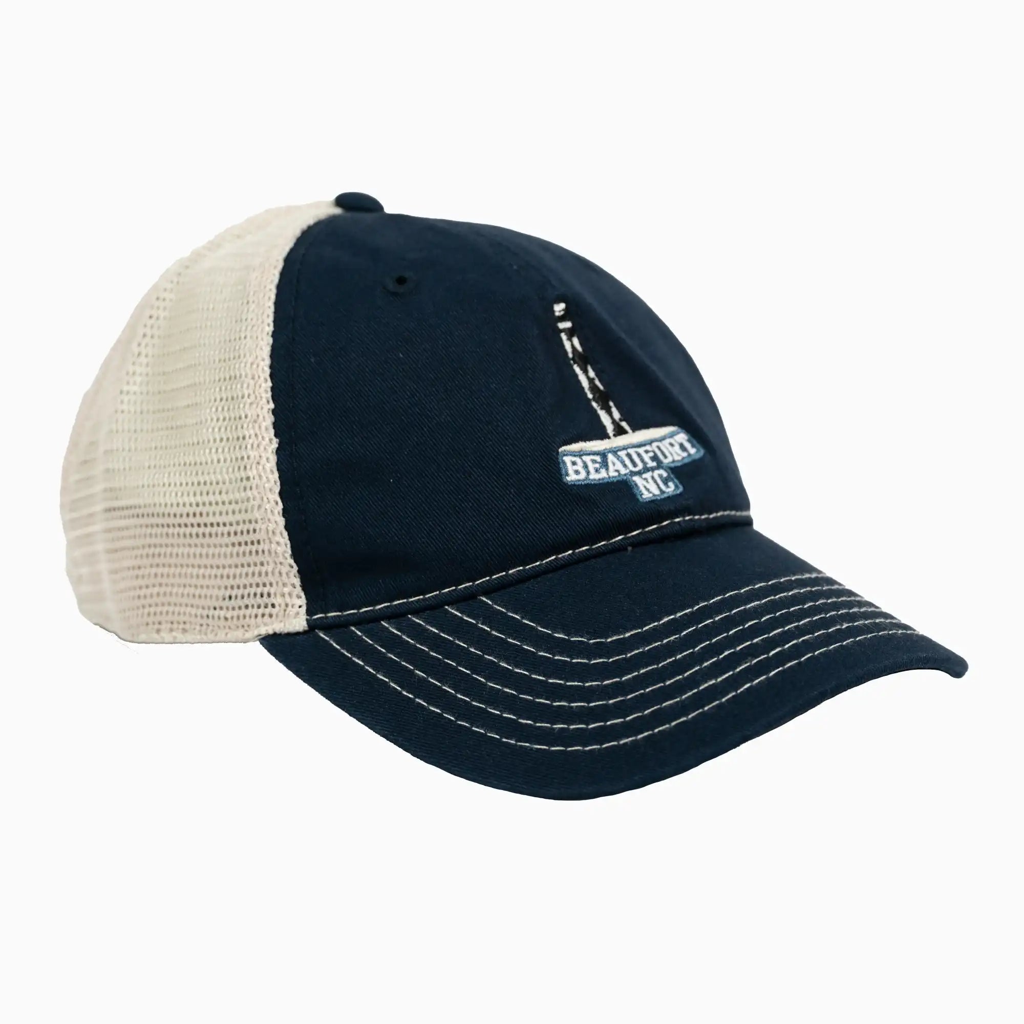 Beaufort, NC Cape Lookout Lighthouse Adult Trucker Hat