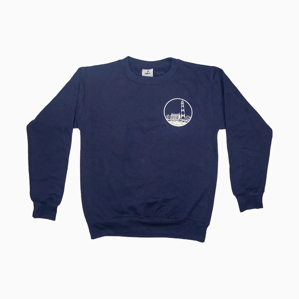 Beaufort, NC Cape Lookout Lighthouse Nordic Knit Medallion Crew Sweatshirt