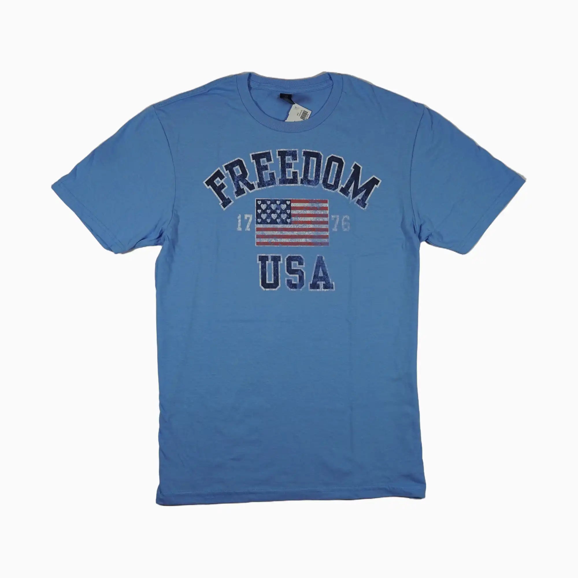 Freedom USA 1776 Heart Flag Adult Tee