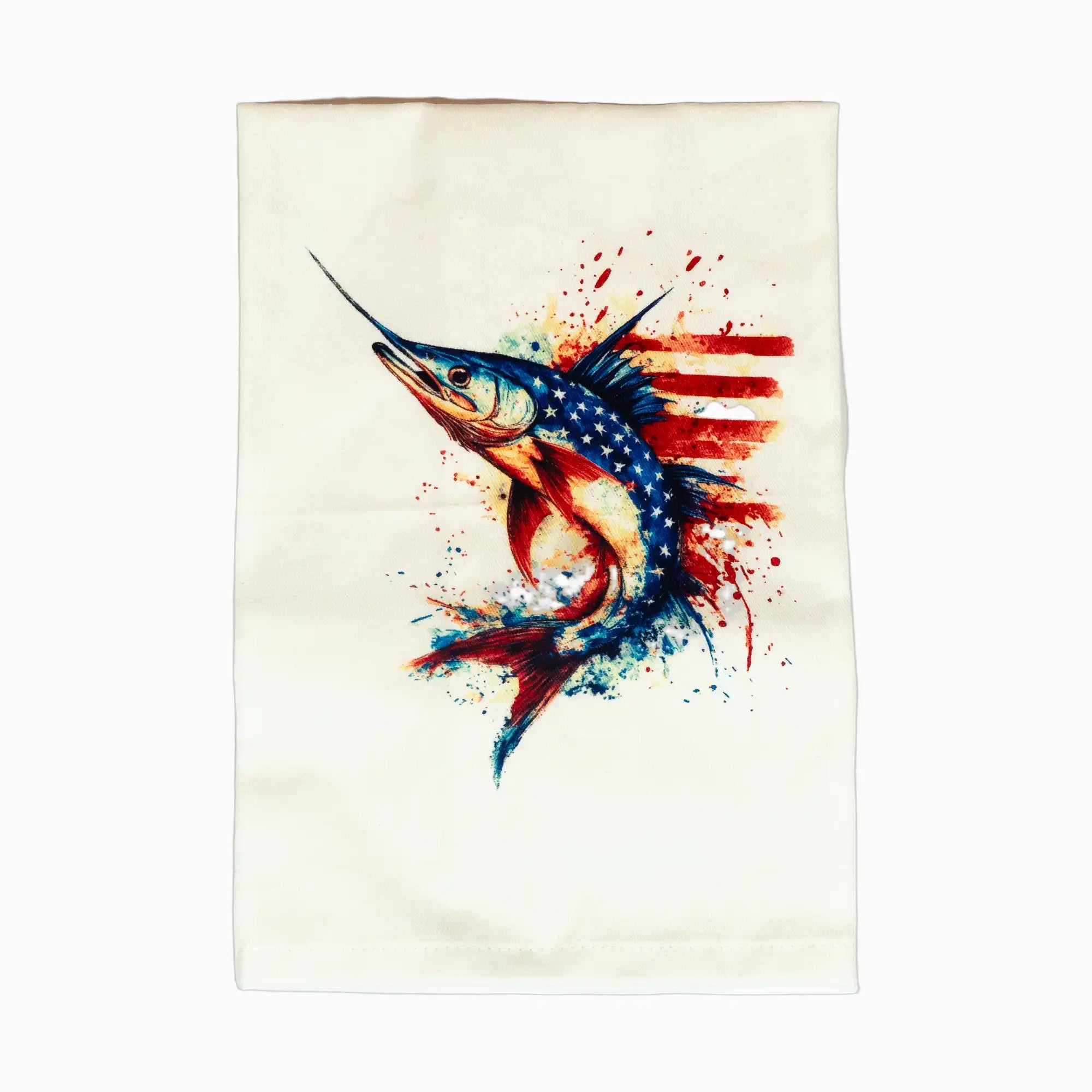 Patriotic USA Flag Marlin Tea Towel TT1A19