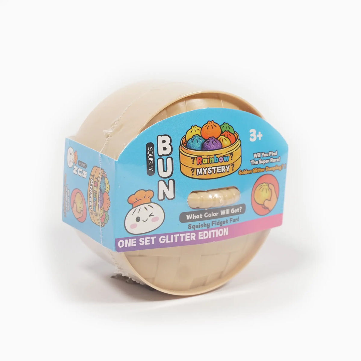 Rainbow Mystery Squishy Bun Glitter Edition