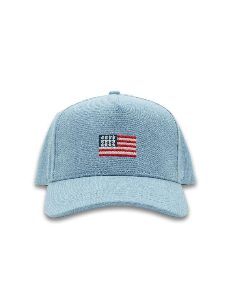 Simply Southern American Flag Embroidered Denim Women's Hat 0126-HAT-FLAG