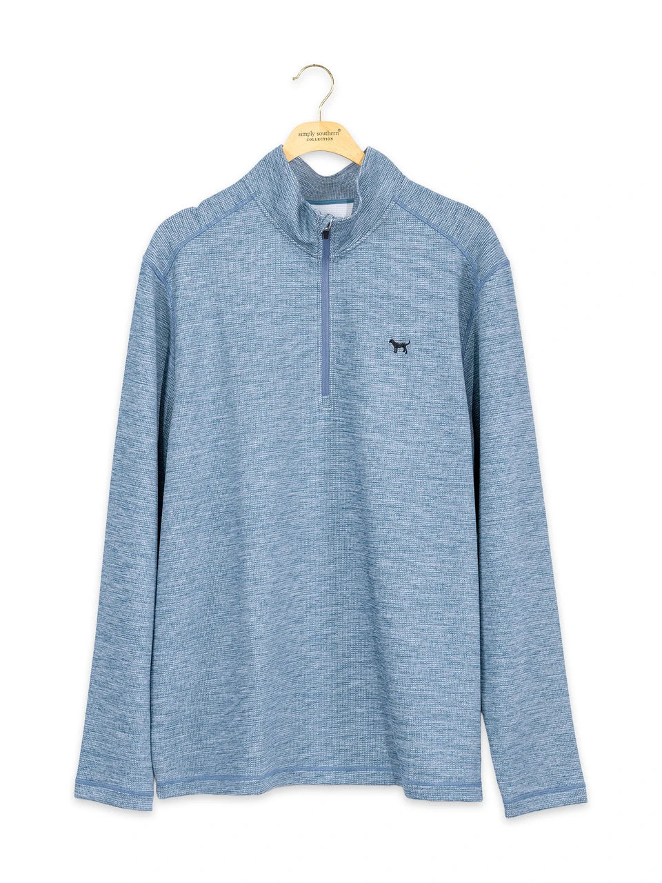 Simply Southern Mens Heather Quarterzip 0226-MN-QZP-HTHR-DENIM